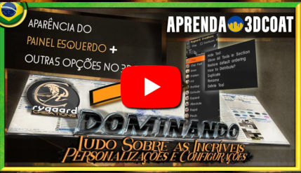 Aparência do painel esquerdo e outras opções no 3DCoat Aparência do painel esquerdo e outras opções no 3DCoat