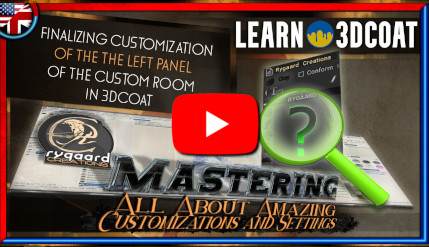 Finalizing customization of the left panel of the custom room in 3dcoat Finalizing customization of the left panel of the custom room in 3dcoat