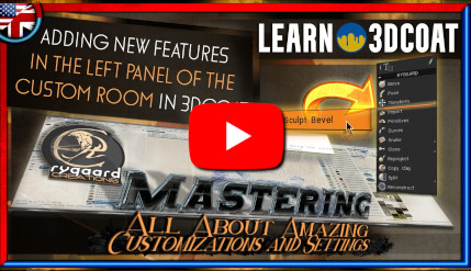 Adding new features in the left panel of the custom room in 3dcoat Adding new features in the left panel of the custom room in 3dcoat