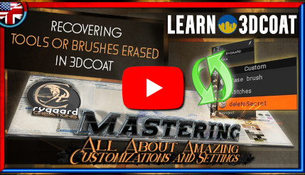 Recovering tools or brushes erased in 3DCoat Recovering tools or brushes erased in 3DCoat