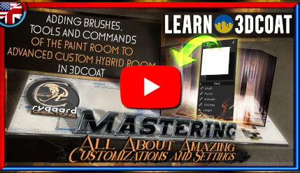 Adding brushes, tools and commands of the paint room to advanced custom hybrid room in 3dcoat Adding brushes, tools and commands of the paint room to advanced custom hybrid room in 3dcoat