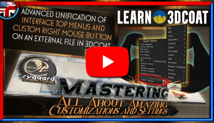 Advanced unification of interface top menus and custom mouse button on an external file in 3dcoat - PART 2 Advanced unification of interface top menus and custom mouse button on an external file in 3dcoat - PART 2