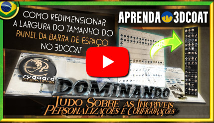 Como redimensionar a largura do tamanho do painel da barra de espaço no 3dcoat Como redimensionar a largura do tamanho do painel da barra de espaço no 3dcoat