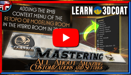 Adding the right mouse button context menu of the retopo room in the hybrid room in 3dcoat Adding the right mouse button context menu of the retopo room in the hybrid room in 3dcoat